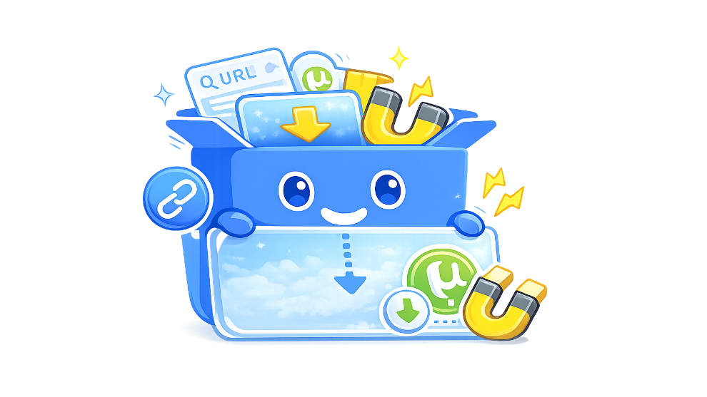บันทึก URL ลิงก์แชร์ และ Torrent/Magnet โดยไม่ต้องดาวน์โหลดก่อน